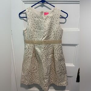 Gold and cream Lilly Pulitzer dress